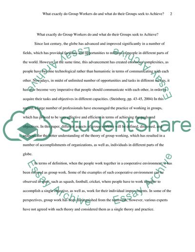 What exactly do groupworkers do and what do their groups seek to achieve