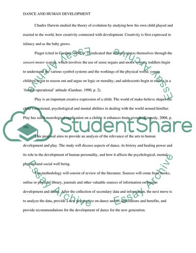 Dance and Human Development