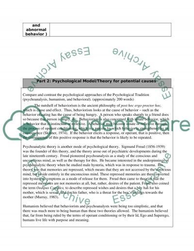 abnormal psychology mental disorders essay abnormal psychology mental disorders essay