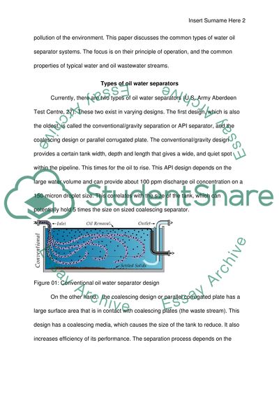Water and oil separator