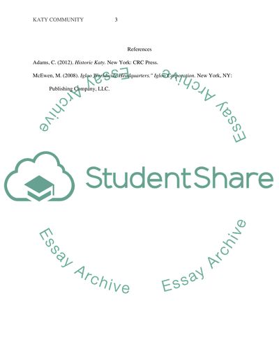 Katy Texas ,Phenommenological features