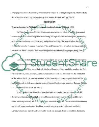 Revenge Tragedies as Presented in Titus Andronicus and the Duchess of Malfi