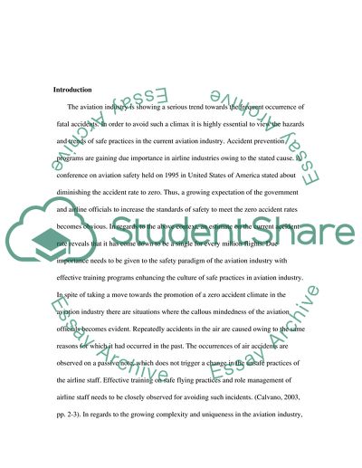 Importance of the Safety and Risk Management in Aviation World