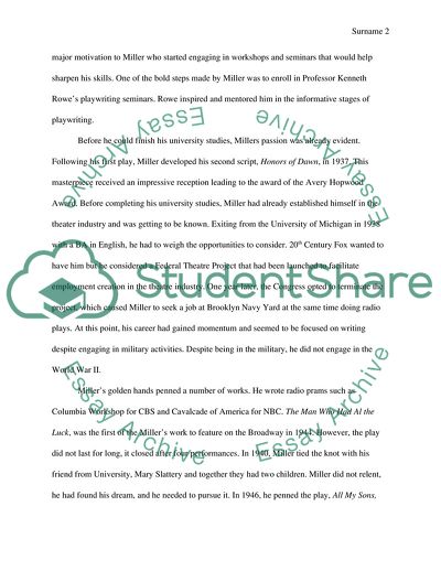 The Political Dimension of Millers Works