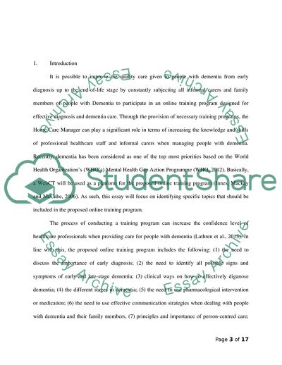 Training in Dementia Care