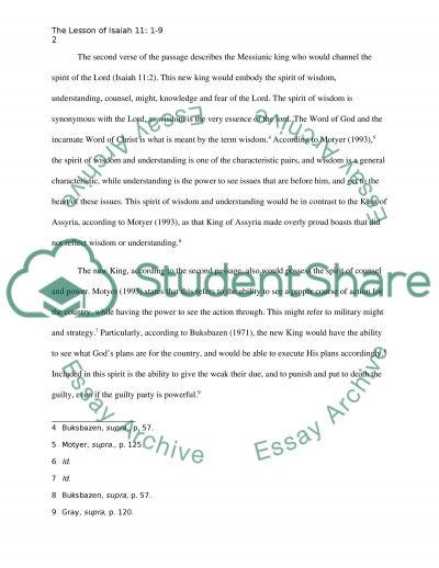 Essay of isaiah