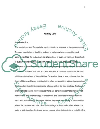 The Marital Problem of Teresa