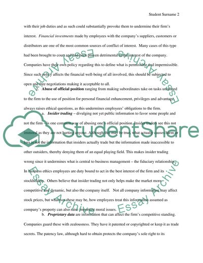 Summary of chapter 8 - business ethics