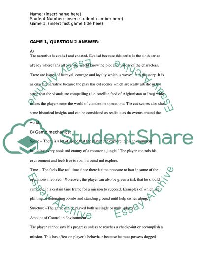 Two Main Categories in the Game