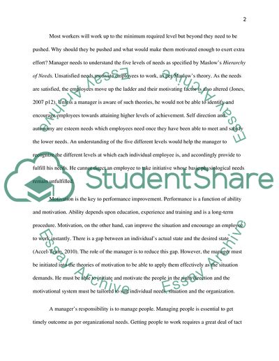 Motivation Theory and Job Design