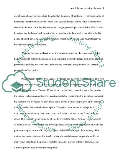 Multiple Personality Disorders