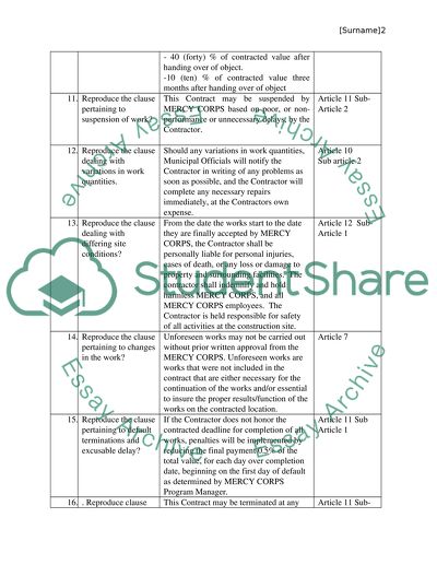Contract for Construction of a Two Storey Building