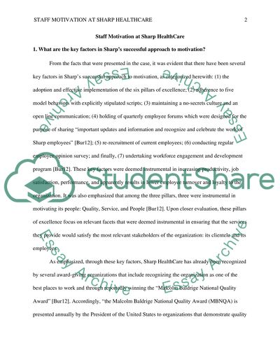 Staff Motivation at Sharp HealthCare