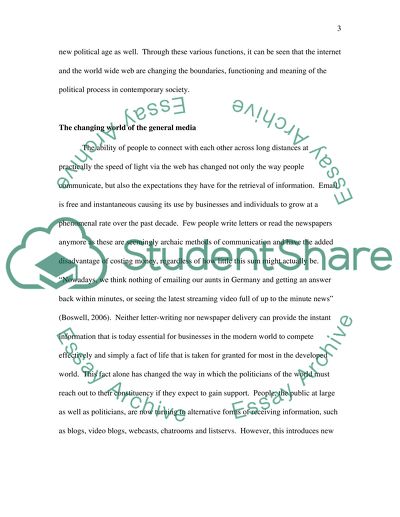 Political Communication in the Electronic Age