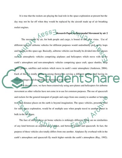 Different Types of Intermodal Movement by Air