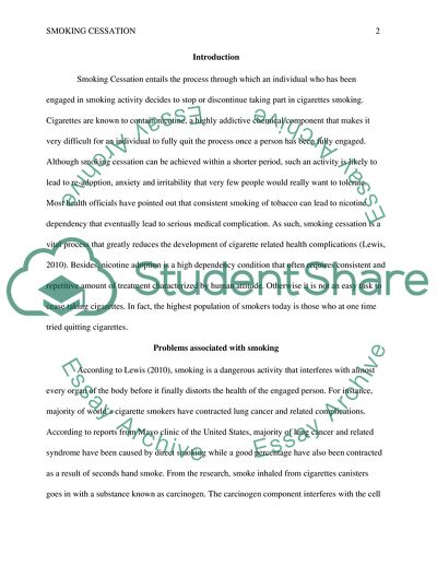 Smoking Cessation Process