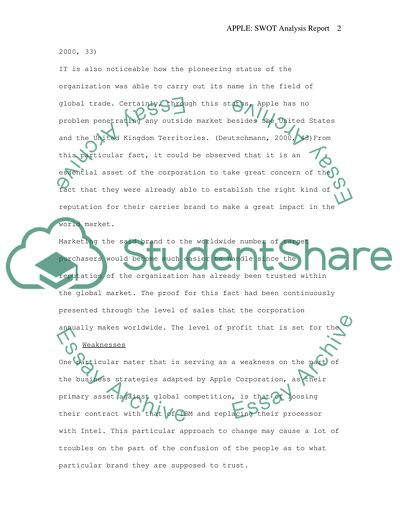 SWOT Analysis of Apple