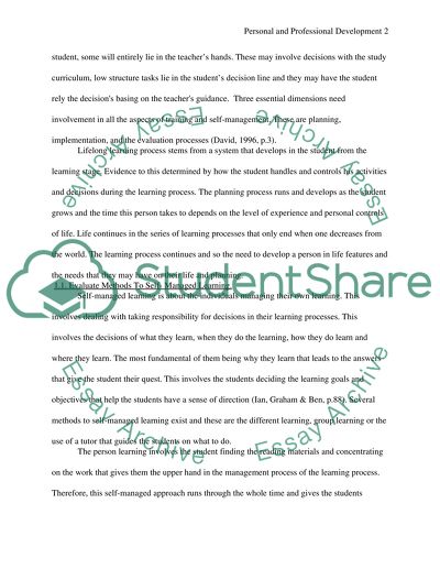 Personal and Professional Development