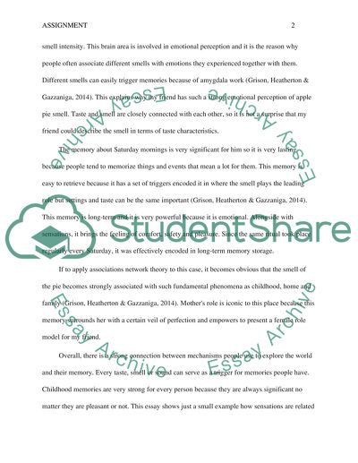 Sensations and Memories