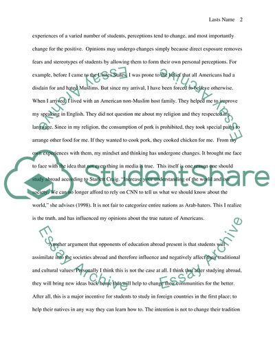 Should Students Study outside Their Countries