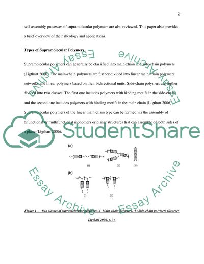 Supramolecular Polymers based on Hydrogen Bonding