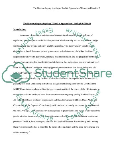 The Bureau-Shaping Typology