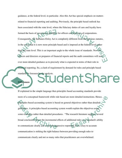 Accounting standards: rules vs principles