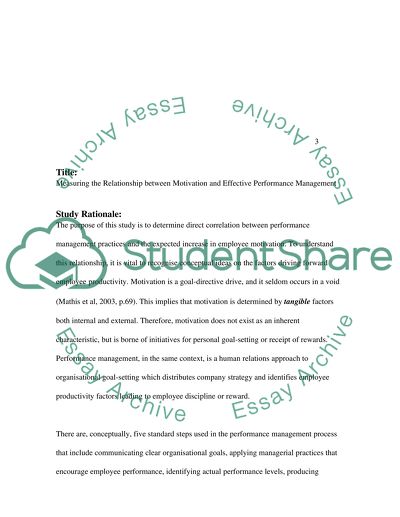 Performance Management Practices and the Expected Increase in Employee Motivation