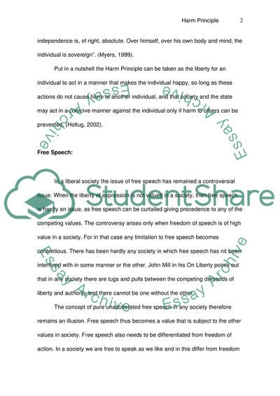 How Useful Is Harm Principle in Helping Us Define the Limits of Free Speech