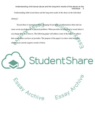 Understanding Child Sexual Abuse