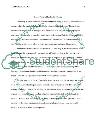 Leadership Blogs: Powerful Leadership Moment