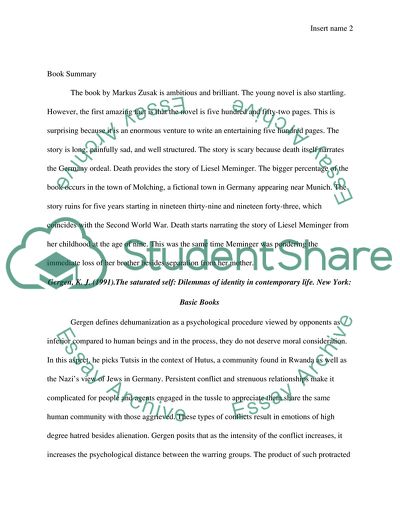 Analysis of the Book Thief by Markus Zusak