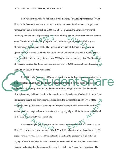 Application of Performance Measures of Pullman Hotel London