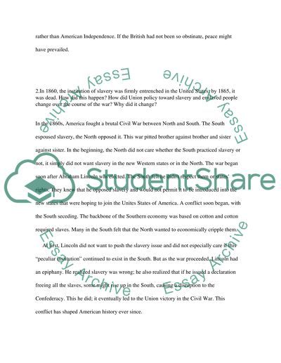 The War for American Independence