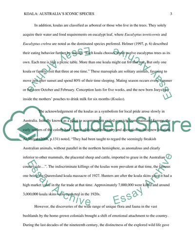 Organisms that are considered to be iconic to a particular region. (For this paper: Koala to australia)