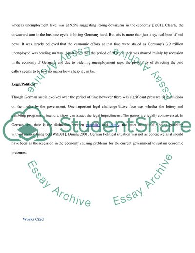 9Live strategic analysis - general environment
