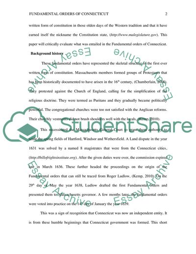 Fundamental Orders of Connecticut