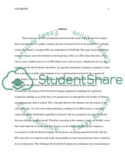 How Going Public For Facebook Has Affected The Company