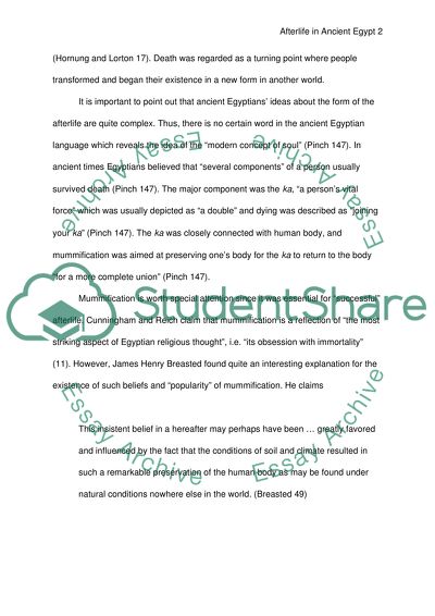 Life after Death in Ancient Egypt