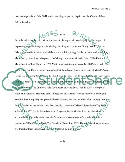 Chinese-Made Toys at Mattel