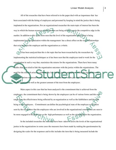 The Associated Importance of the Linear Models