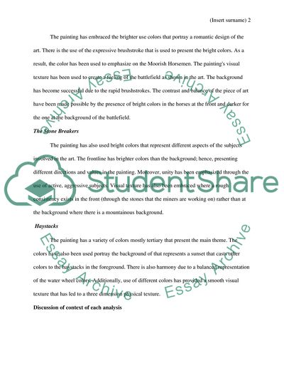 Contrast and Comparison of Three Famous Paintings