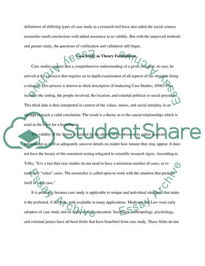 Case Study as Research