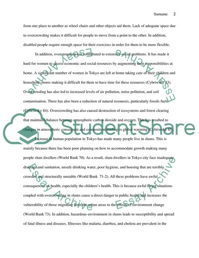 The Effects of Overcrowding on Tokyo City