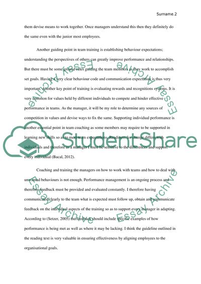 Performance Management Paper