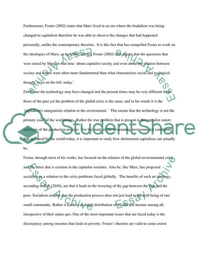 Ritzer and Weber, Marx and Bellamy Foster, Etzioni and Durkheim and Sociological Theory