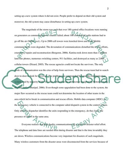 Communication to Mitigate Disasters