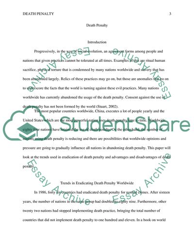 Issue of the Death Penalty