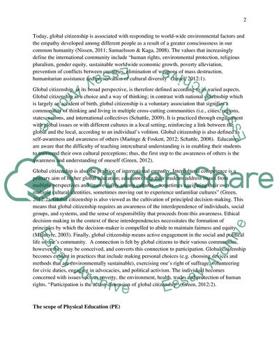 Physical Education as a Channel for Global Citizenship