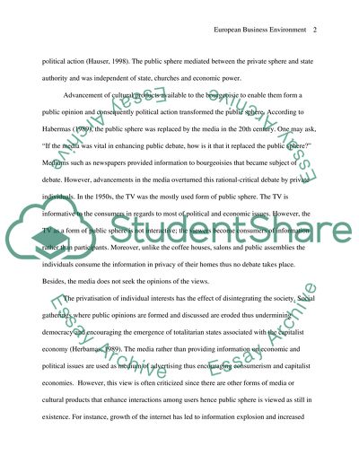 Public and Political Spheres, Media